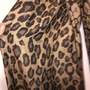 Tan Brown Ombré Coach Merino Scarf